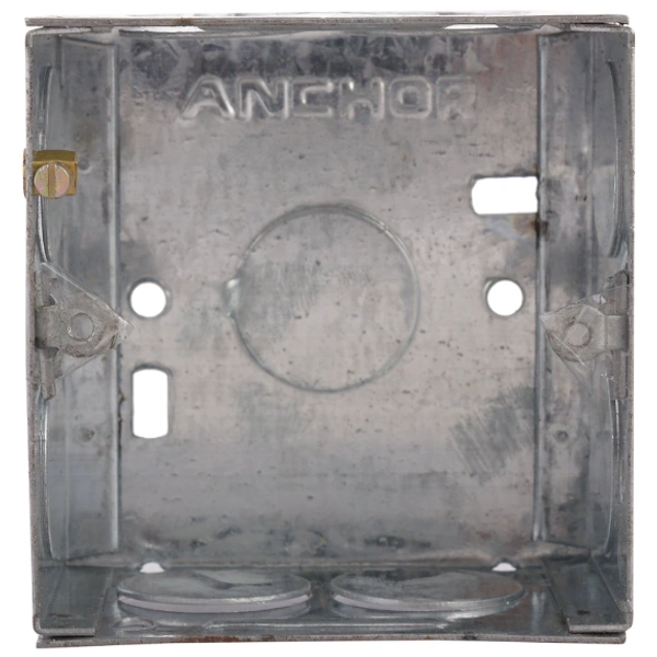 Anchor ANCHOR Roma 3 Module Metal GI Box (Standard Size, Silver) - 3 M, Silver, NA